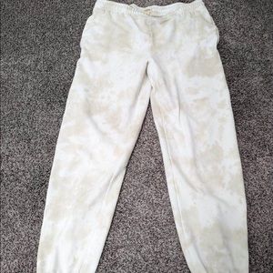 UpWest white and tan tie dye terry sweatpants. Size Small. Worn once.